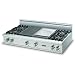 Viking Vgrt548-4gqlp 48-inch Professional Series Propane Gas Cooktop With 4 Burners And Grill / Griddle - Stainless Steel