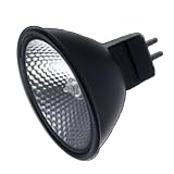 Ushio MR16 Superline Reflecto 20 Watt 12 Volt Flood Halogen Bulb, Black