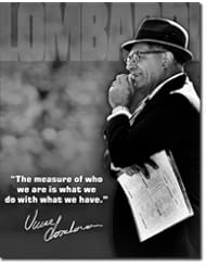 Home: Vince Lombardi Measure of Who We Are Quote Sports Retro Vintage Tin Sign - Poster Revolution
