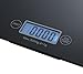Quiseen Digital Kitchen Food Scale - One Touch - High Precision - Elegant Black Tempered Glass Design - 11 lbs Capacity