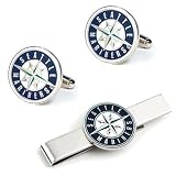 Seattle Mariners Cufflinks and Tie Bar Gift Set
