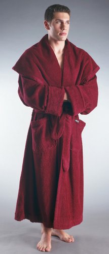 Bathrobes Online Monk Luxury Style Hooded Full Length Heavy 100% Turkish Terry Cotton Bathrobe - SAME DAY SHIPPING!