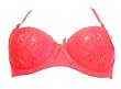 Mamia Embroidery Half Cup Multifunctional Padded Underwire Bra