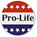 Pro-Life (Anti Abortion) Red White Blue Stars 2.25