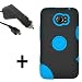 Trident Aegis Armor Shield Cover Snap On Case for AT&T HTC Titan II + Car Charger-Blue