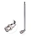 E-outstanding 7 Section Telescopic BNC Male Swivel Antenna,for TV FM Radio Scanners Remote Receivers,and Other Electronics Products