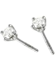 VS 0.20Ct Round Diamond Solitaire Stud Earrings 18k Gold