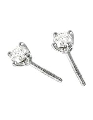 VS 0.50Ct Round Diamond Solitaire Stud Earrings 18k Gold