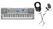 Yamaha DGX-230 Keyboard Bundle, 76 Keys - Includes Professional Headphones, Keyboard Stand, and Power Supply