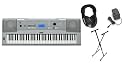 Yamaha DGX230 Keyboard Bundle, 76 Keys -  Includes Professional Headphones, Keyboard Stand, and Power Supply