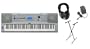 Yamaha DGX-230 Keyboard Bundle, 76 Keys - Includes Professional Headphones, Keyboard Stand, and Power Supply