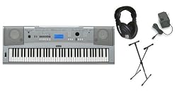 Yamaha DGX-230 Keyboard Bundle, 76 Keys - Includes Professional Headphones, Keyboard Stand, and Power Supply