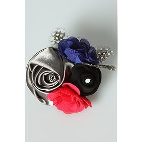 Buy *The Extras The Feather and Satin Rose Pin,Accessories for Women by var goTwisterProductImageStrings = new Object();goTwisterProductImageStrings['prodImageNotAvailTextNoColor'] = 