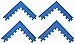 Wonder Mat Set of 4 (Pair) Beveled Corner Edges for Interlocking (Blue, Corners)