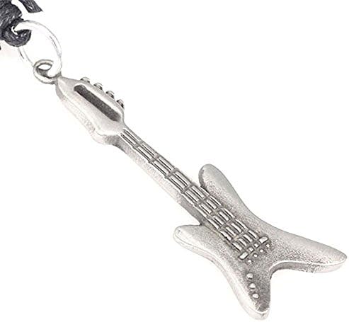 Heavy Rock ElectricGuitar Gift Pewter Choker Jewelry Pendant Necklace