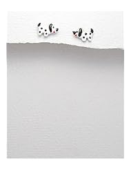 Dog Colored Enamel Earrings In 92.5 Sterling Silver