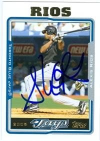 Alex Rios Autographed/Hand Signed Baseball Card (Toronto Blue Jays)