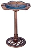 Lily Leaf Pedestal Bird Bath, 28