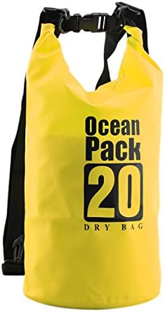 Waterproof Dry Bag Travel Backpack Dual Straps from KS Masters Adventure Time Bags, Sport Equipment Sack 20l for Outdoor, Hiking, Mountain, Camping, Biking, Kayaking, Survival Games and More