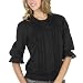 Go International® Lace Front Shirt - Ebony