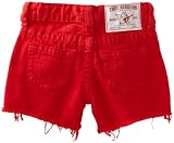 True Religion Girls 2-6X Faye Cut-Off Short, Red, 4