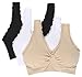 3 Pack Womens Seamless Pullover Sleep Bra Sports Bra
