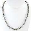 Native American Navajo Handmade Bead or Navajo Pearl Sterling Silver Neckace, #7771