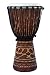 Tan Deep-Carved African-Style Djembe Drum- 19"-20" Tall x 10" Head