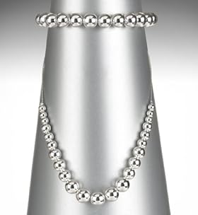 Silver Plated Bauble Bead Necklace 