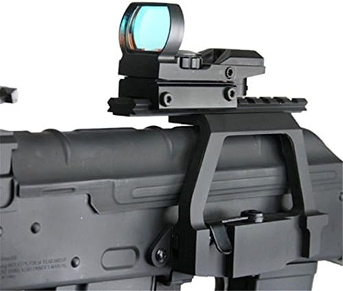 NcDe 4 Reticles Red and Green Reflex Sight + AK-47 Double Rail Side Mount with Quick Release Lever
