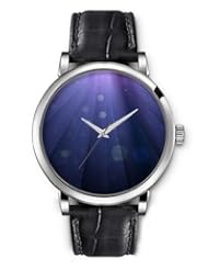 SPRAWL Aanalog Fashion Series Silver Ladies Watches of Genuine Black Leather Strap,Unique Wrist Watch for Women Girls Designed with High bars and bubbles