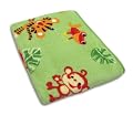 Fisher-Price Rainforest Jungle Stripe Coral Fleece Blanket