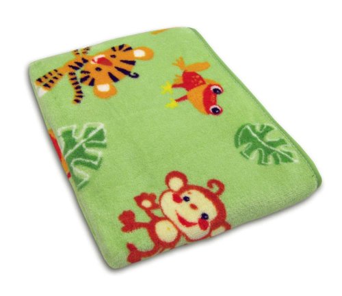 Fisher-Price Rainforest Jungle Stripe Coral Fleece Blanket