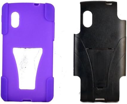 Ashiled Y-stand Series Dual Layer Hybrid Best Impact Proof Rugged Protective Hard Case Cover for Lg Google Nexus 5(purple)