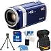 JVC GZ-HM450US Full HD Memory Camcorder (Blue) - 16 GB Memory Bundle