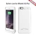 iPhone 6/6s Plus Battery Case, SUAVER 8200mAh Power Bank Case Rechargeable Protective Battery Charging Case Replacement Charger Case for Apple iPhone 6/6S Plus 5.5 inch (White)