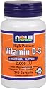 NOW Foods Vitamin D-3, 2000 I.U., 240 Softgels