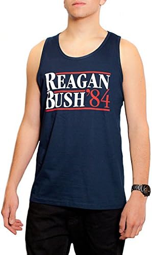 Reagan Bush 84 Men's Tank Top Presidential Campaign Navy
