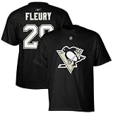 Marc-Andre Fleury Pittsburgh Penguins Reebok Player Black Jersey T-Shirt (XL)