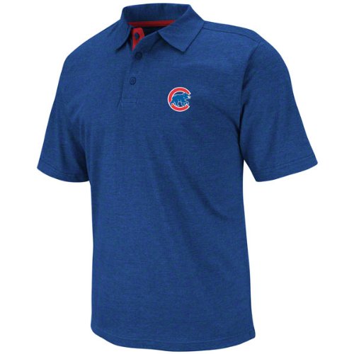 Chicago Cubs Royal Blue Noble Heathered Polo Shirt