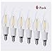 AMLEDTEK A-BF201-6 LED Filament Candle Light 2W to Replace 25W Incandescent Bulb Soft White (2700K) Flame Tip 6 Pack