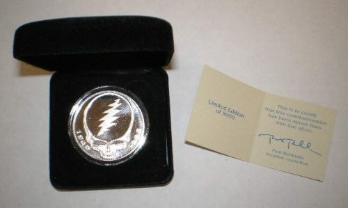 Grateful Dead - Collectable Silver Coin - One Troy 0unce From .999 Fine Silver-image