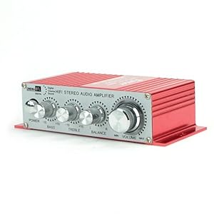 【クリックで詳細表示】BASS、TRABLE、BALANCEの調節が出来る！ 高性能2チャンネル12Vステレオアンプ