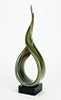 Mouth Blown "Earthbound" Amber/Green/Gold Fine Crystal Centerpiece 24"