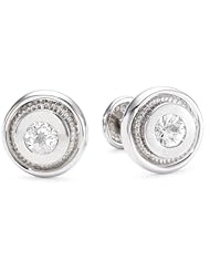 ROTENIER "Classic" Sterling Silver Bearing with White Topaz Cufflinks