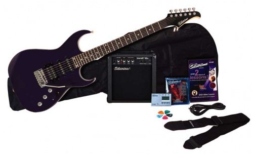 MusicalInstruments: Silvertone Guitars SIK1 Shredder Electric Guitar Package   Cobalt Blue
