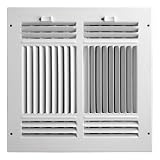 GREYSTONE HOME PRODUCTS LLC ABSWWH41010 AMERICAN METAL 4-WAY CEILING/SIDEWALL REGISTER 10x10