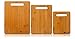 Bamboo Cutting Board Set - 3-piece Small, Medium, and Large Strong Bamboo Wood Cutting Boards with Handle by Premium Bamboo