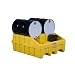 Justrite 28666 EcoPolyBlend 66 Gallon Sump Capacity, 49" x 59" x 26" Size, 3060 Load Capacity Black 100% Recycled Modular System