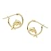 14K Yellow Gold Dolphin Hoop Children's Earrings